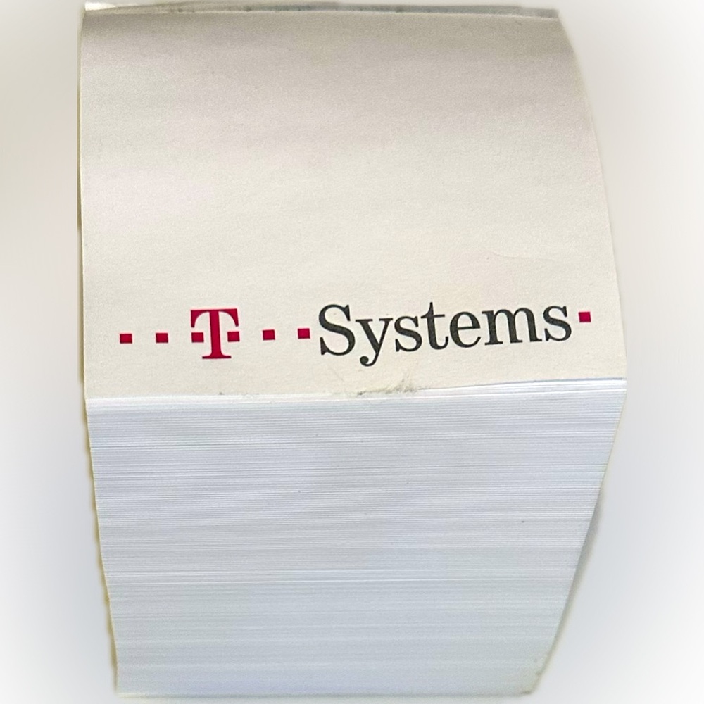 VTG T-SYSTEMS LOGO PAPER PAD OFFICE DESK IT INFORMATION TECHNOLOGY COLLECTIBLE